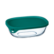 Image - Luminarc Nest & Store Food Storage Container Glass with Lid, 110cl, Green