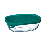 Image - Luminarc Nest & Store Food Storage Container Glass with Lid, 110cl, Green