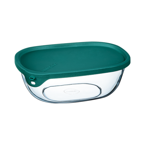 Image - Luminarc Nest & Store Food Storage Container Glass with Lid, 220cl, Green