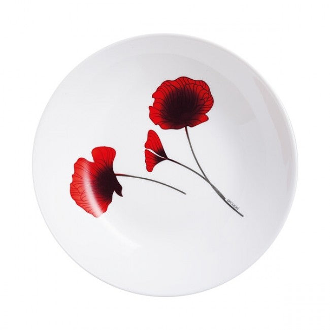 Image - Arcopal Bertille Soup Plate, 20cm, Red/White Floral