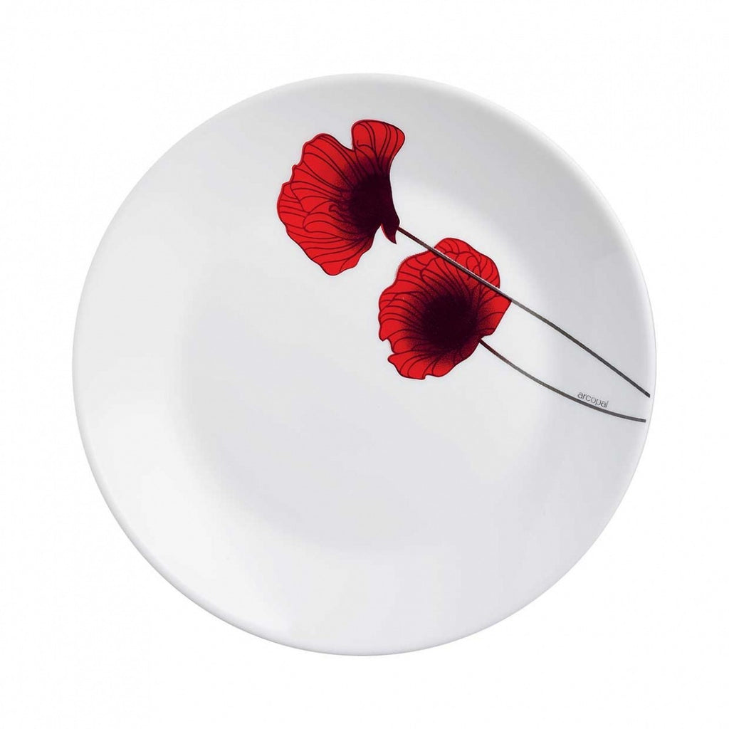 Image - Arcopal Bertille Side Plate Red Floral, White