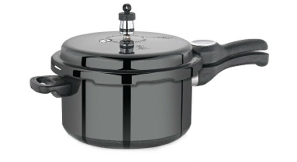 Image - Premier Trendy Black Hard Anodized Pressure Cooker, 3L