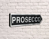 Image - Prosecco Arrow Glitter Black (RSMDFC64-ProseccoB), Black