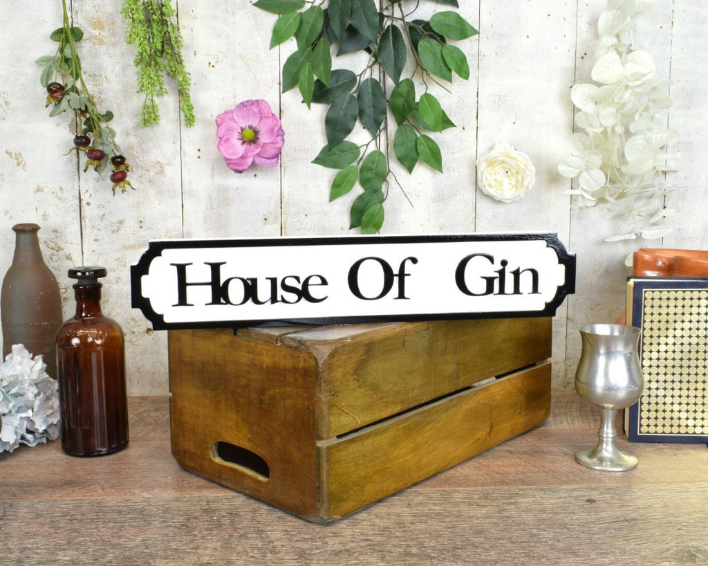 Image - Vintage Mini Street House of Gin Sign
