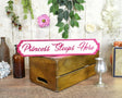 Image - Vintage Mini Street Princess Sleeps Here Pink Glitter Sign