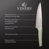 Viners Organic Green 6pce Knife Block Set